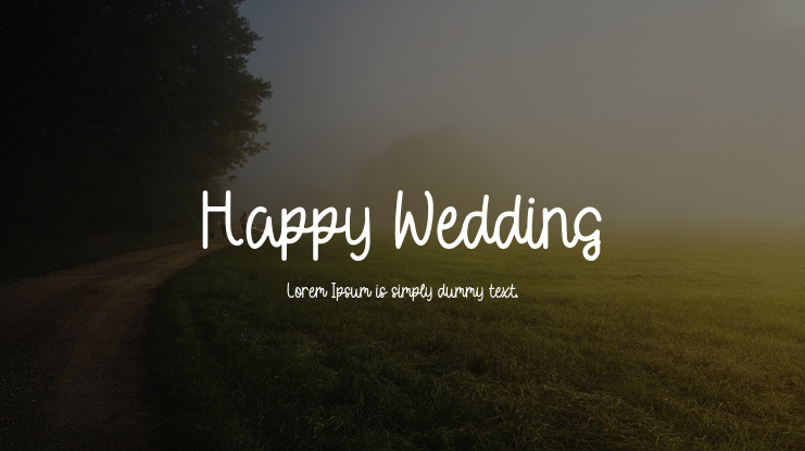 Happy Wedding Font