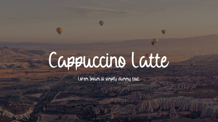 Cappuccino Latte Font