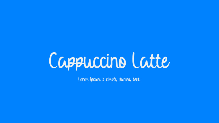 Cappuccino Latte Font
