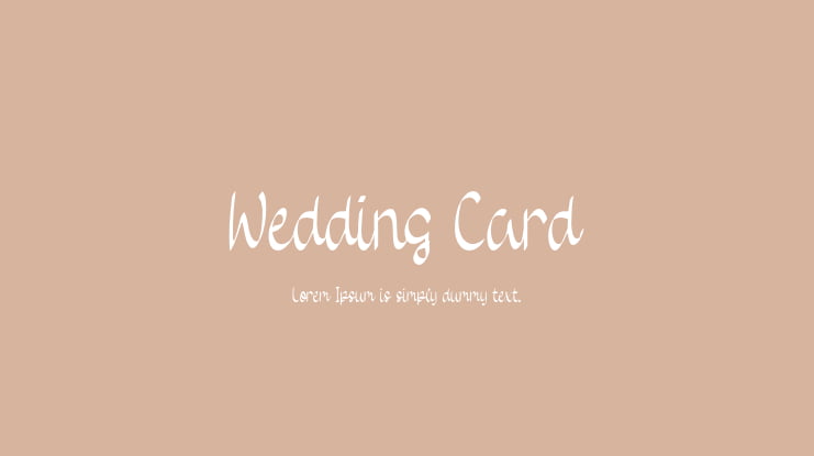 Wedding Card Font