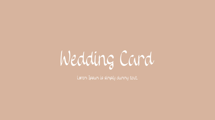 Wedding Card Font