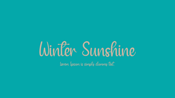 Winter Sunshine Font