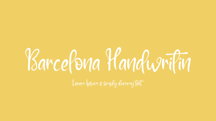 Barcelona Handwritin Font