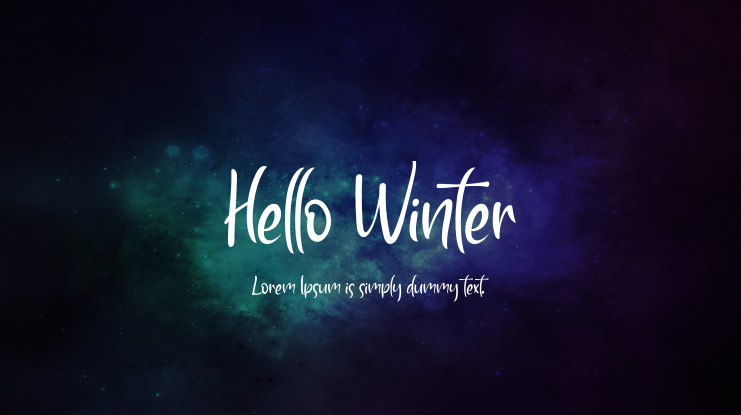 Hello Winter Font