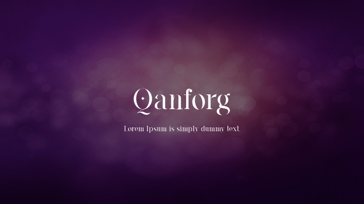 Qanforg Font