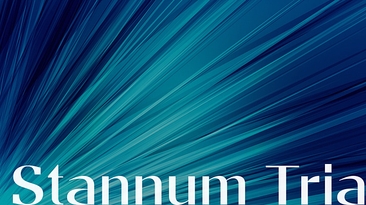 Stannum Trial Font Family