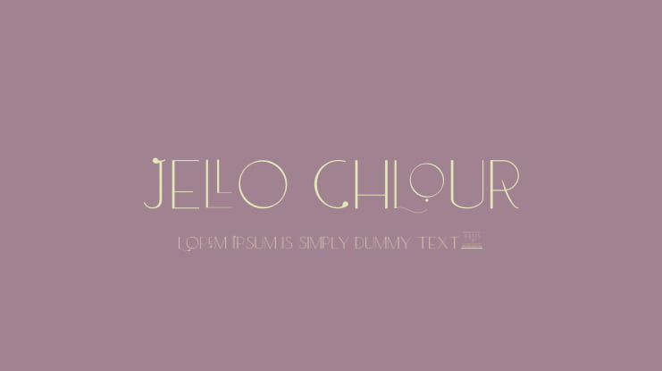 Jello Chlour Font