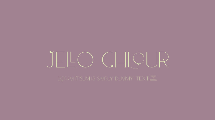 Jello Chlour Font