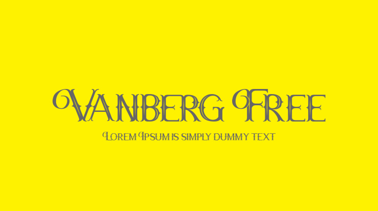 Vanberg Free Font