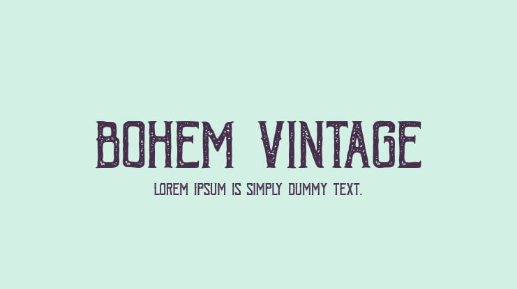 Bohem Vintage Font