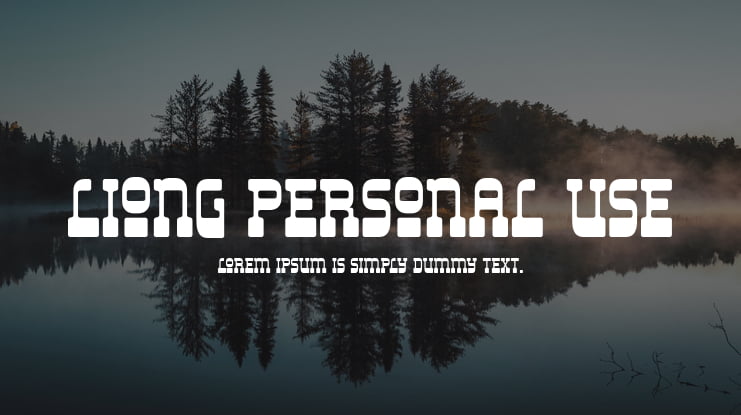 Liong Personal Use Font