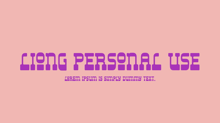 Liong Personal Use Font