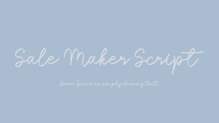 Sale Maker Script Font Family