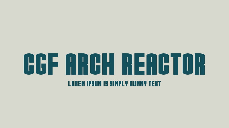 CGF Arch Reactor Font
