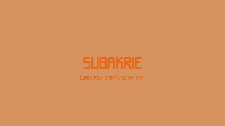 subakrie Font