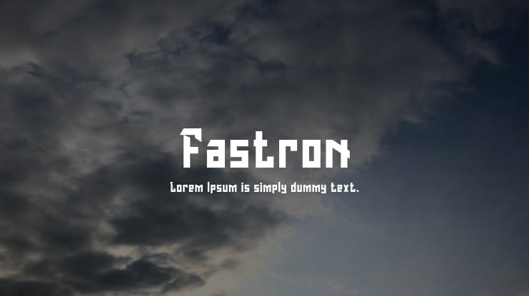 Fastron Font