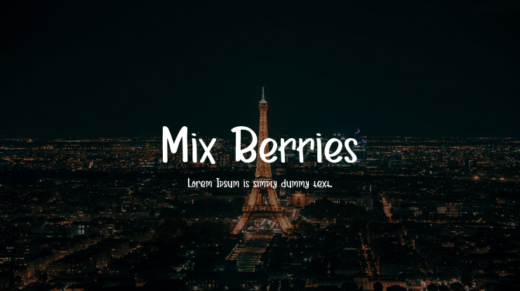 Mix Berries Font