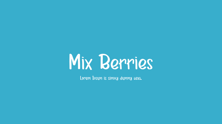 Mix Berries Font
