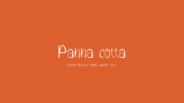 Panna cotta Font