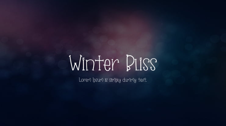 Winter Bliss Font