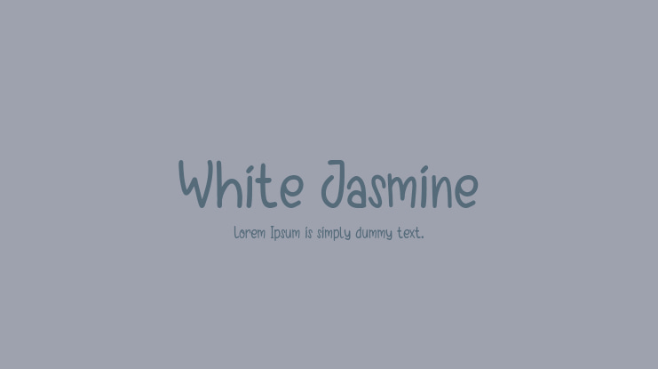 White Jasmine Font