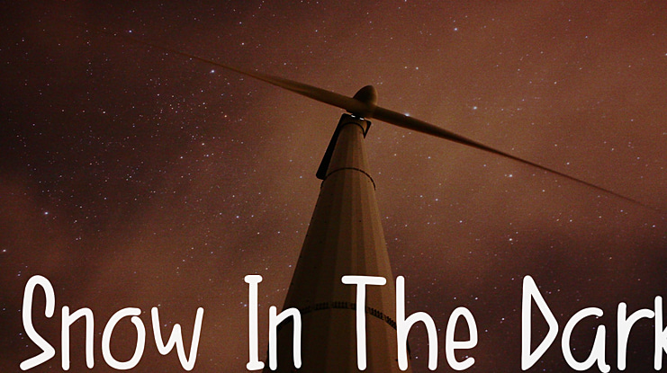 Snow In The Dark Font