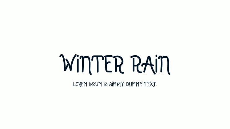 Winter Rain Font