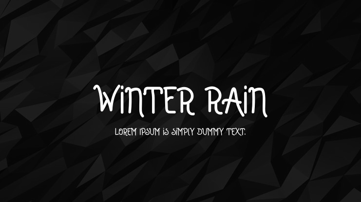 Winter Rain Font