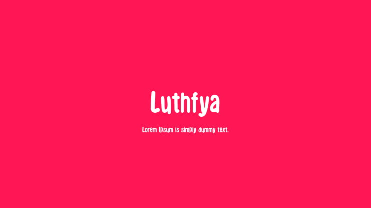 Luthfya Font