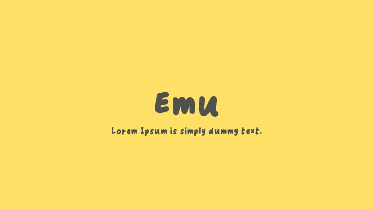 Emu Font