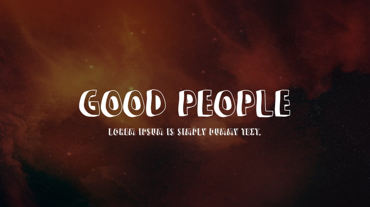 GOOD PEOPLE Font
