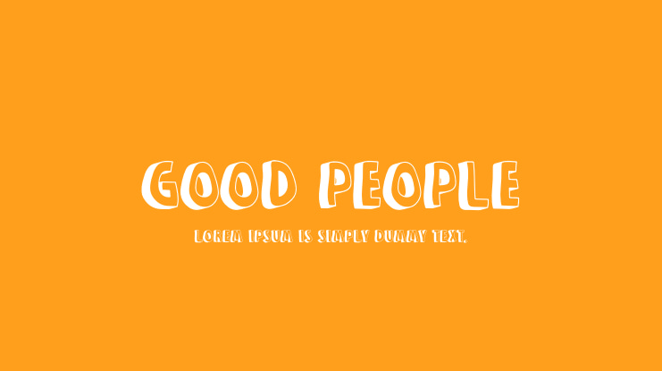 GOOD PEOPLE Font