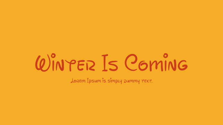 Winter Is Coming Font