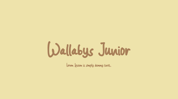 Wallabys Junior Font