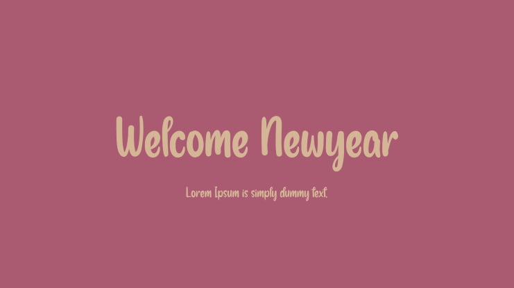 Welcome Newyear Font