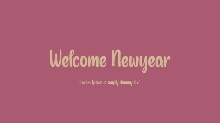 Welcome Newyear Font