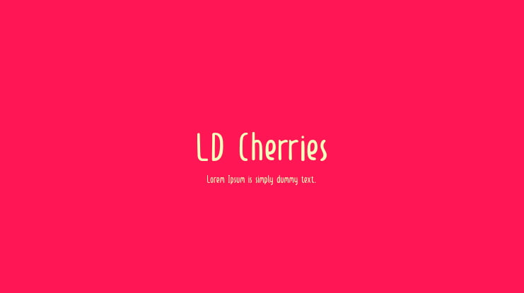 LD Cherries Font Family