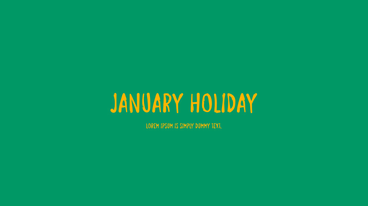 January Holiday Font