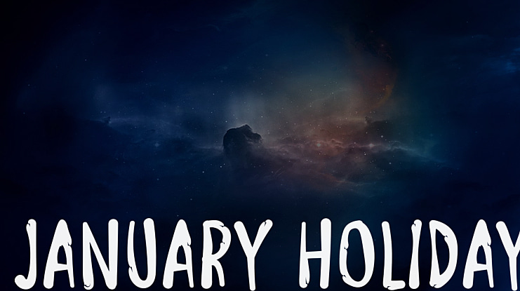 January Holiday Font