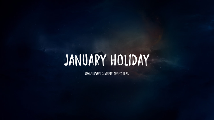 January Holiday Font