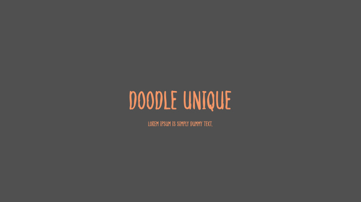 DOODLE UNIQUE Font