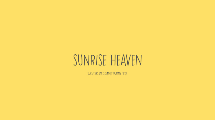 Sunrise Heaven Font