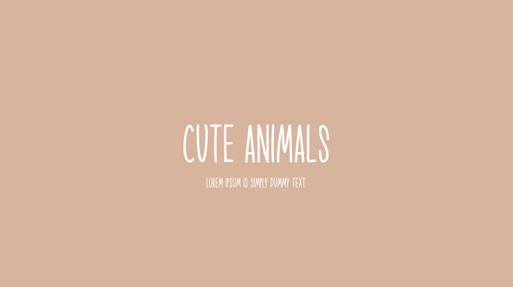 Cute Animals Font