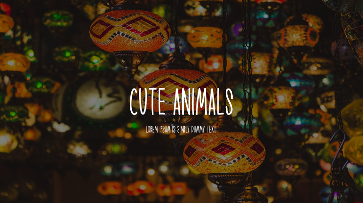 Cute Animals Font