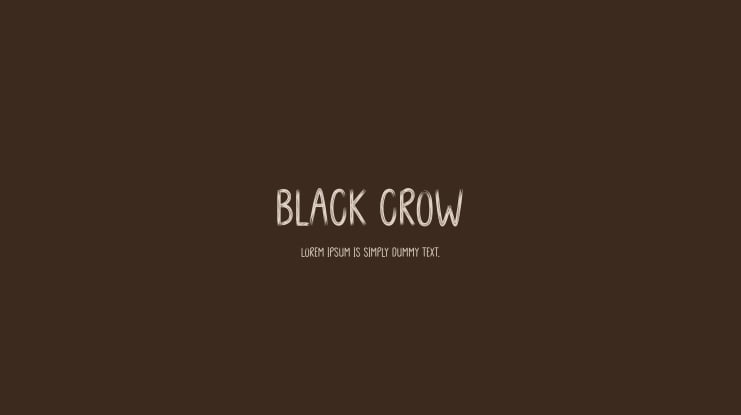 BLACK CROW Font