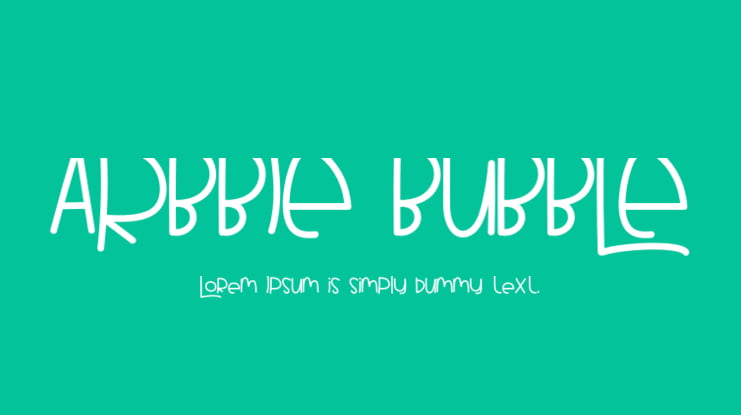 ARBBIE BUBBLE Font