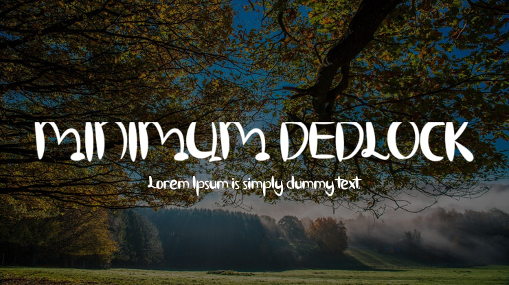 MINIMUM DEDLOCK Font