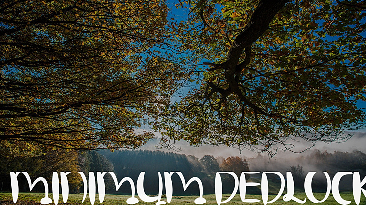 MINIMUM DEDLOCK Font