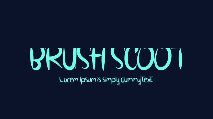 BRUSH SCOOT Font