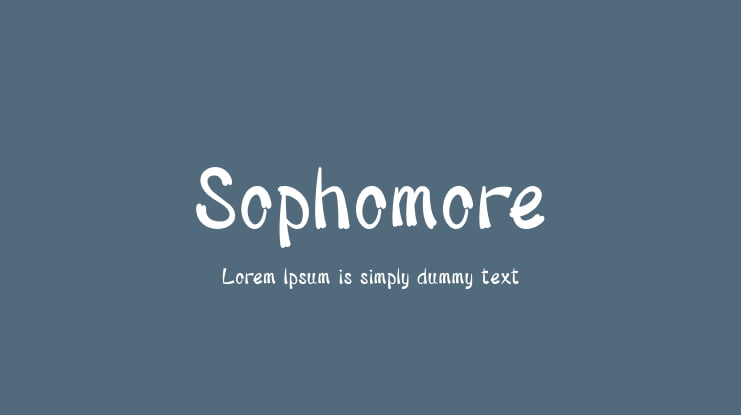 Sophomore Font